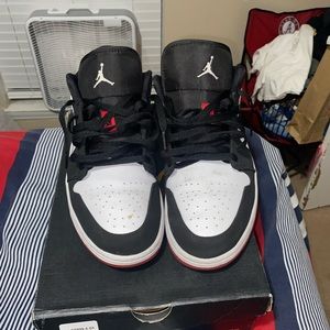 Jordan 1 low black toe.